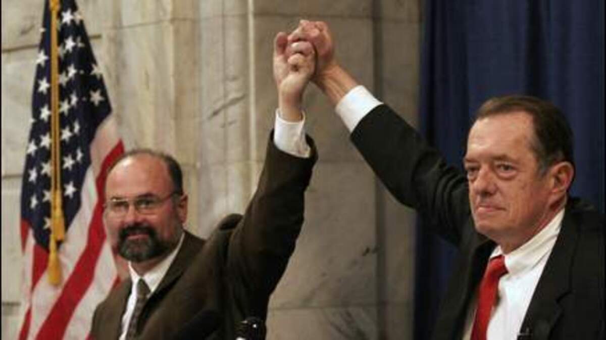 The author, left, an engineer and land surveyor who lives in Jackson, was Gatewood Galbraith's running mate for the 2007 Democratic primary for governor.  
