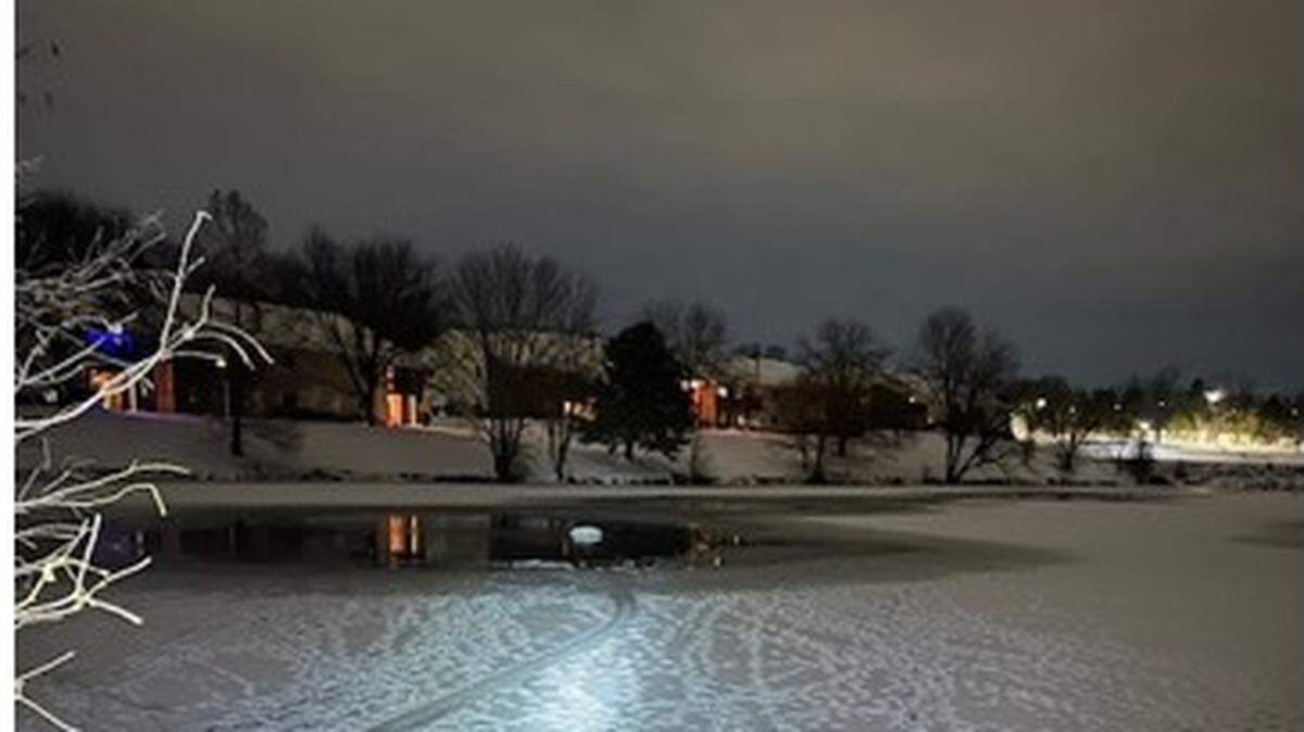 An officer from the Florence Police Department and a deputy from Boone County Sheriff’s Office in Kentucky rescued a woman who fell through the ice on a pond Jan. 12.