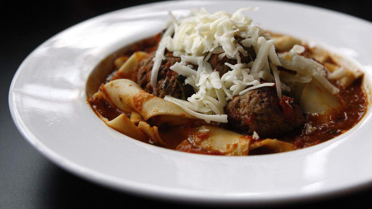 John Foster's Sage Rabbit is near the site of his former restaurant, Harvest. Above: Sage Rabbit's pappardelle.     