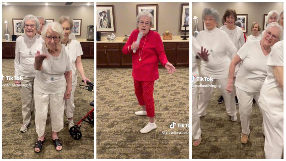 Residents of Arcadia Senior Living in Bowling Green, Kentucky, reenacted Rihanna’s Super Bowl halftime performance.