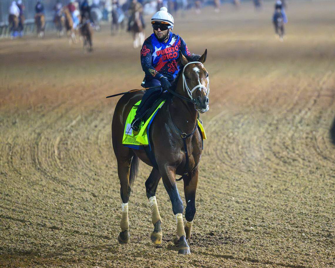 Commandment training at Churchill Downs on April 24, 2026. 
