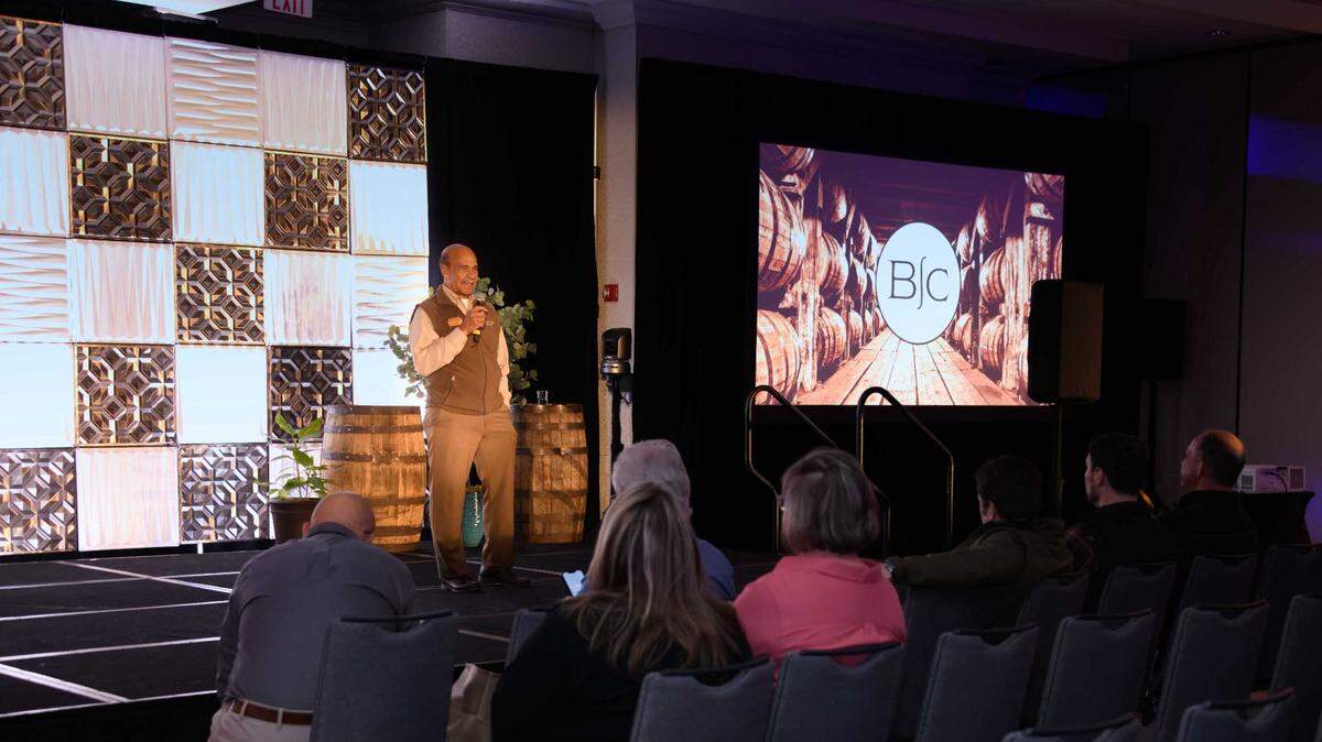 Buffalo Trace VIP tour guide Freddie Johnson spoke at the 2023 BourbonCon in Lexington. He will be returning for 2024 BourbonCon.