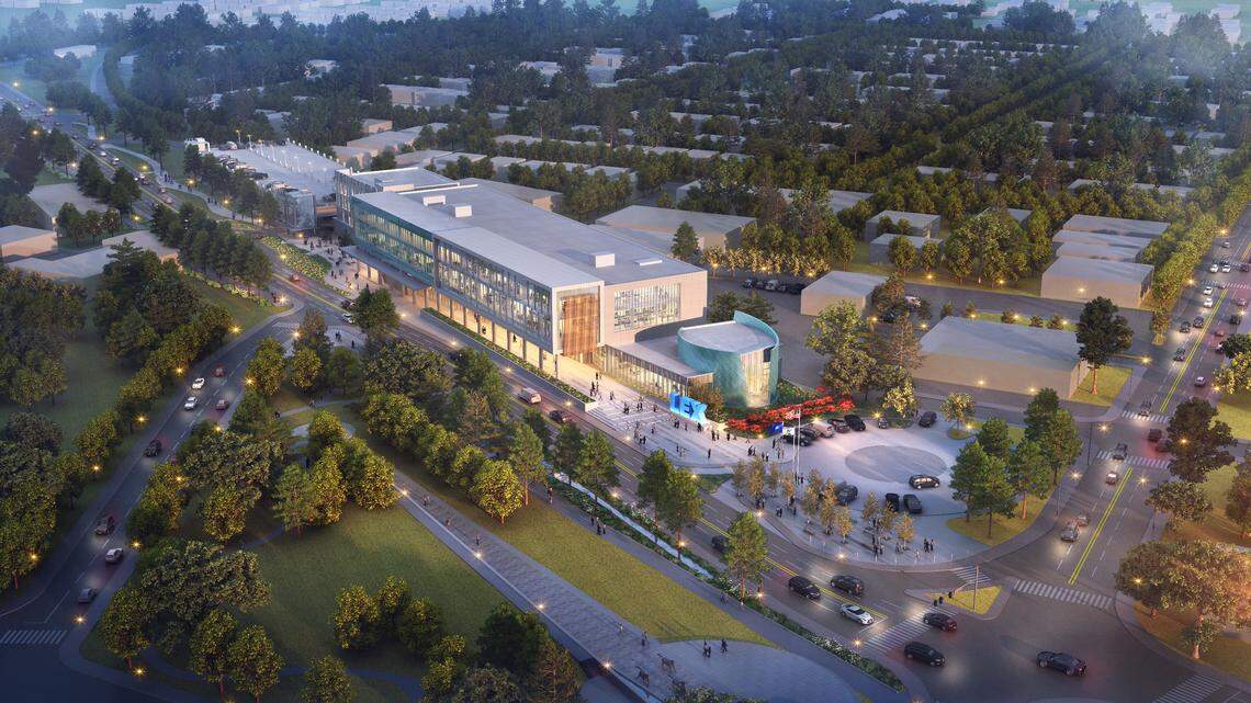 CRM Companies has proposed renovating and expanding the Lexington Herald-Leader building at the corner of Main Street and Midland Avenue for a new city government building for Lexington. CRM was one of four developers who responded to a request for proposals for a new city hall.