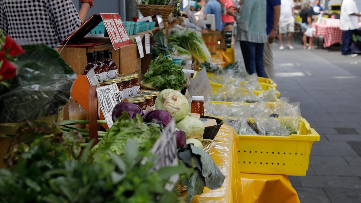 Items sold by Elmwood Stock Farm sit on display on Saturday, June 17, 2023 at the Fifth Third Pavilion in Lexington, Ky.