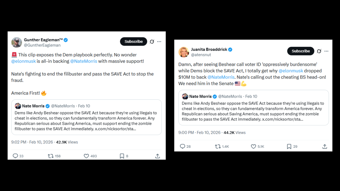 X influencers’ Nate Morris posts