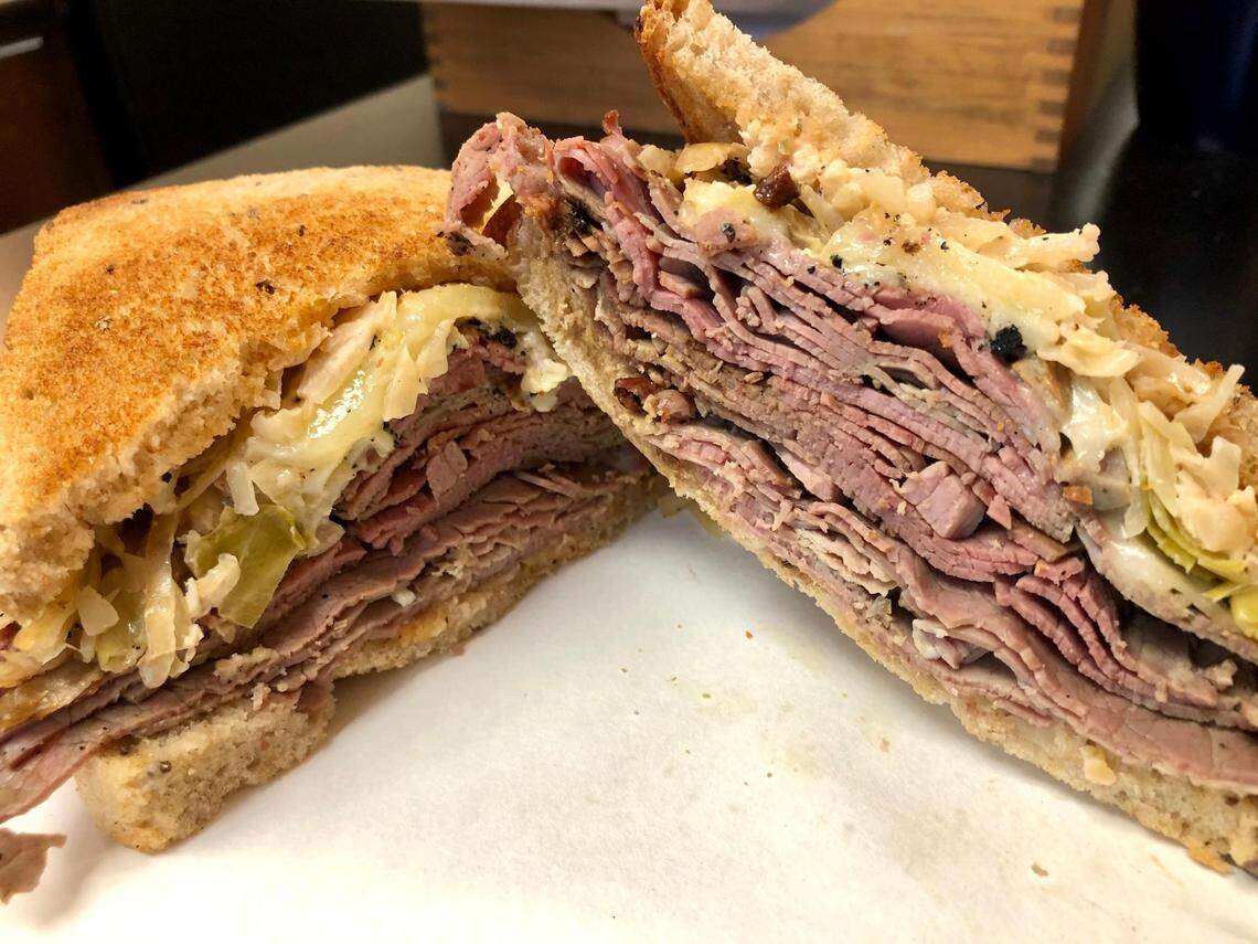 The Reuben sandwich from Stella’s Kentucky Deli.