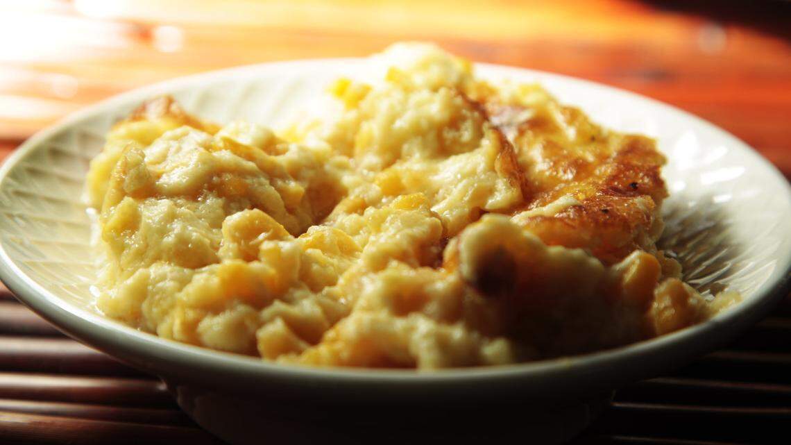 Corn pudding, offered as a vegetable side dish at Merrick Inn, is another Kentucky favorite.