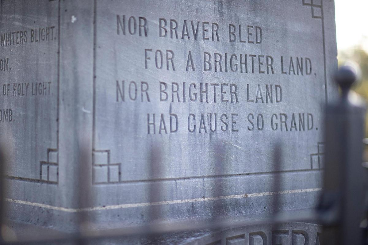 A memorial to Confederate soldiers stands at Perryville Battlefield State Historic Park in Mercer County, Ky.
