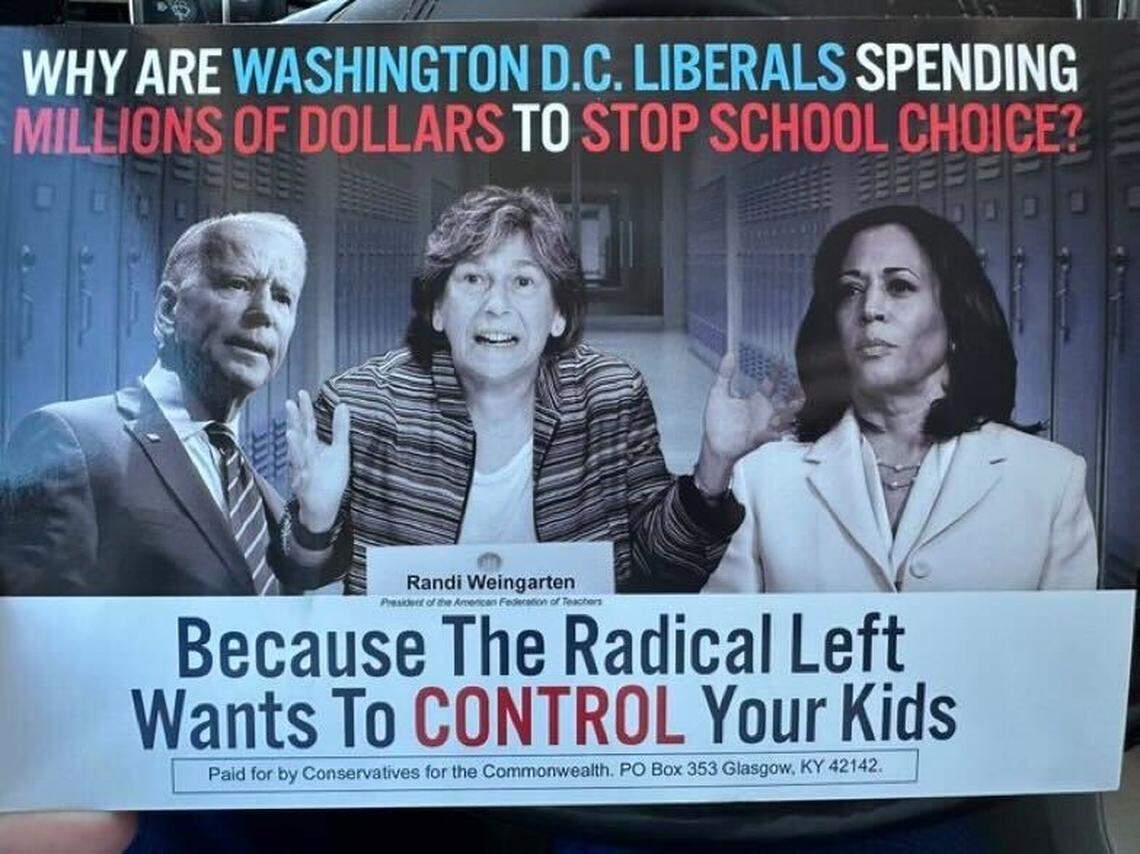 A political mailer supporting Amendment 2 and paid for by Conservatives for the Commonwealth political action committee.