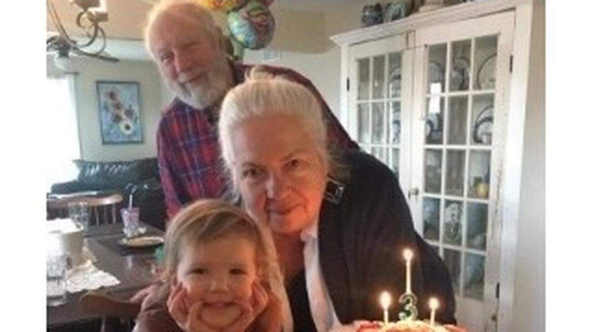 Keren Odell, 3, Delores Odell, 71 and Delmer Odell, 72.