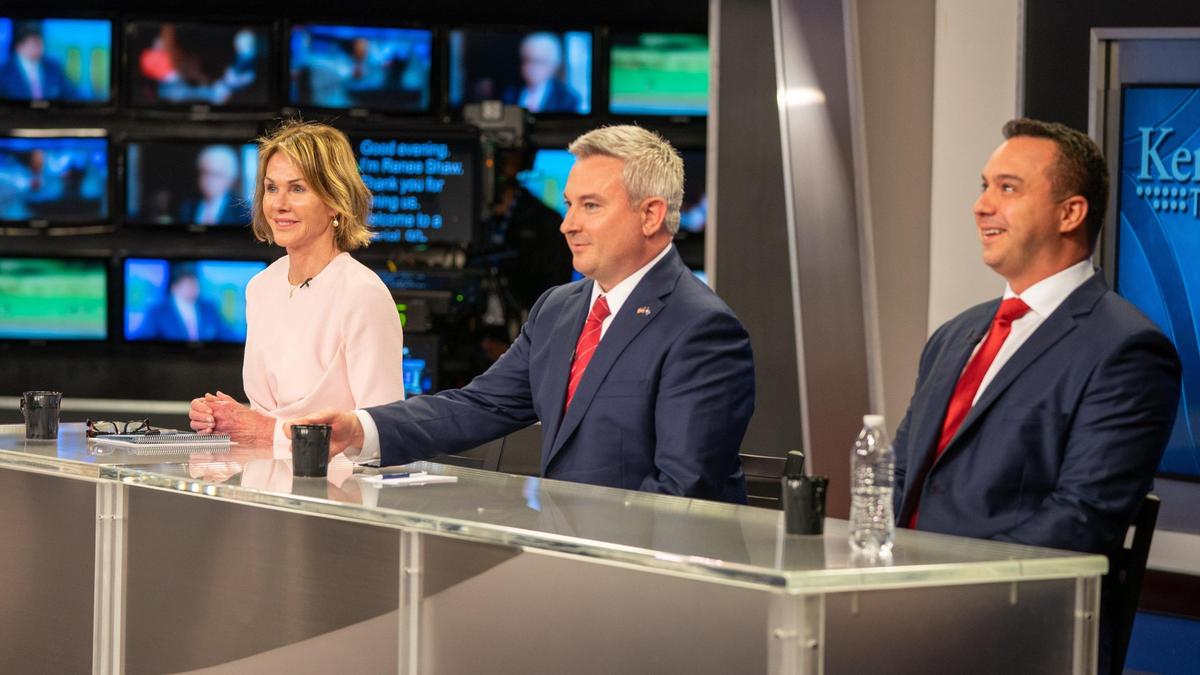 Kelly Craft, Ryan Quarles, Alan Keck at the Governor (Republican) debate at KET on Monday May 1, 2023 in Lexington, Ky.
