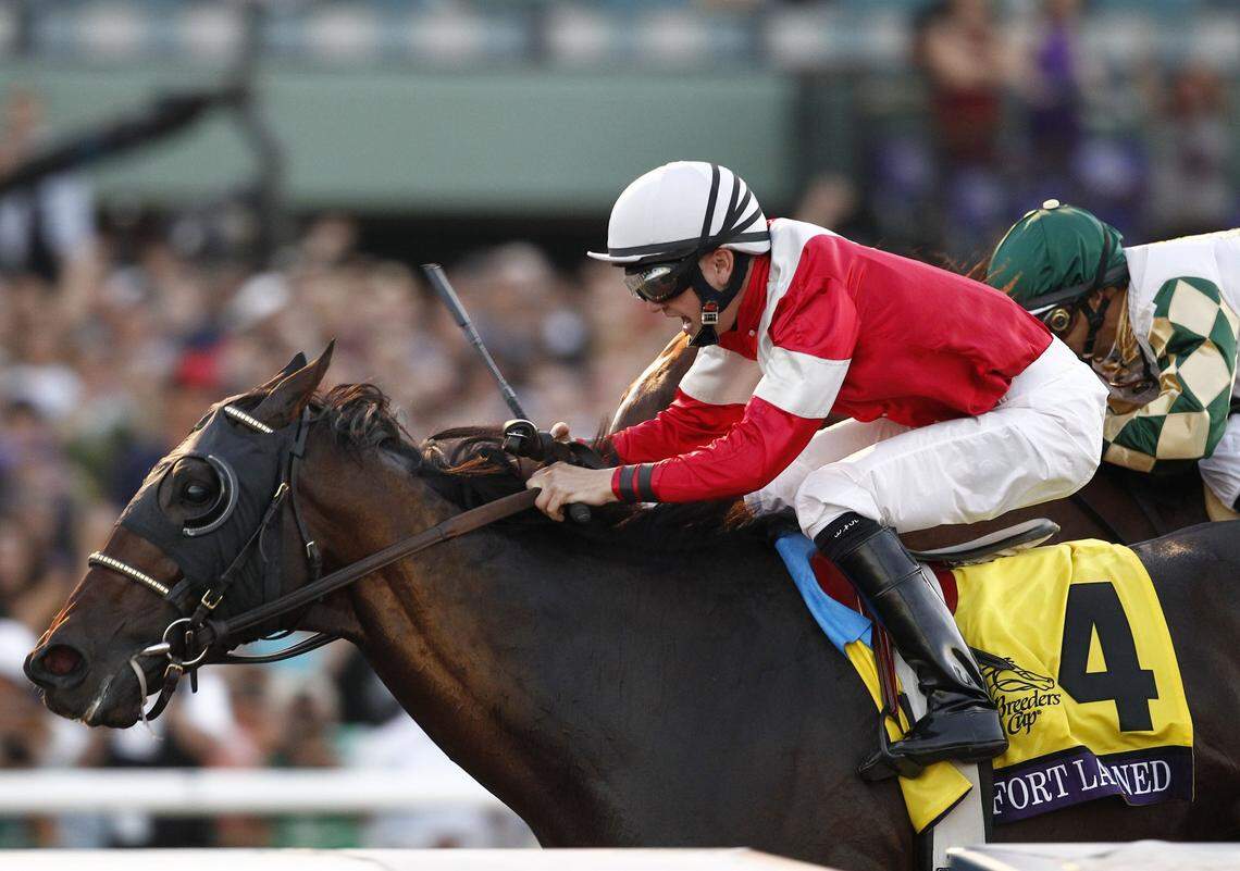 Fort Larned, with jockey Brian Hernandez Jr. aboard, won the 2012 Breeders’ Cup Classic at Santa Anita Park. The connections of Fort Larned, owner Whitham Thoroughbreds LLC and trainer Ian Wilkes, are the same for which Hernandez will ride Burnham Square in the 2025 Kentucky Derby.