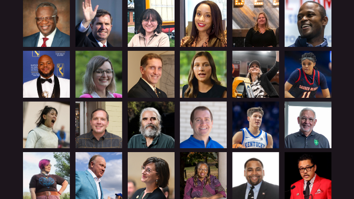 The Herald-Leader is profiling Kentuckians you should know in 2024. From left to right, row one: Koffi Akakpo (provided); Andy Beshear (rhermens@herald-leader.com); Rebecca Blankenship (provided); Kristen La Rue Bond (provided); Rebecca Burnworth (rhermens@herald-leader.com); Daniel Cameron (rhermens@herald-leader.com); Row two: Devine Carama (provided); Emma Curtis (provided); Jim Duncan (provided); Hadley Duvall (provided); Juli Fulks (Associated Press); ZaKiyah Johnson (file photo); Row three: Lee Kiefer (provided); Geoff Marietta (bestep@herald-leader.com); Scott McReynolds (provided); Brian Sipe (provided); Reed Sheppard (rhermens@herald-leader.com); Bill Shively (swalker@herald-leader.com); Row four: Misty Skaggs (provided); Mark Stoops (Jack Weaver for Herald-Leader); Lindsey Tichenor (provided); Crystal Wilkinson (swalker@herald-leader.com); Daniel Whitley (provided); Dan Wu (mdorsey@herald-leader.com).