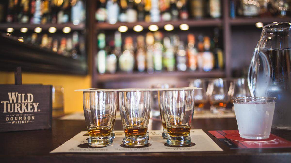 Bourbon tasting at The Prohibition Bourbon Bar at Newberry Bros.
