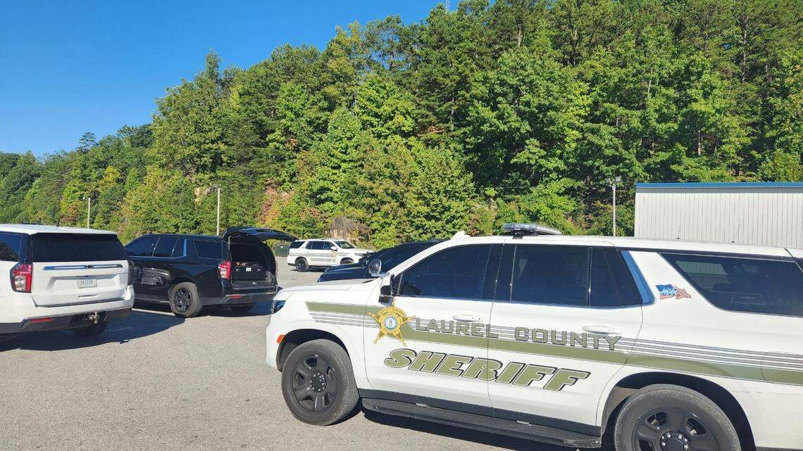 Police continue to search in Laurel County for Joseph Couch, described as a person of interest in shootings that injured five people along Interstate 75 Saturday evening.