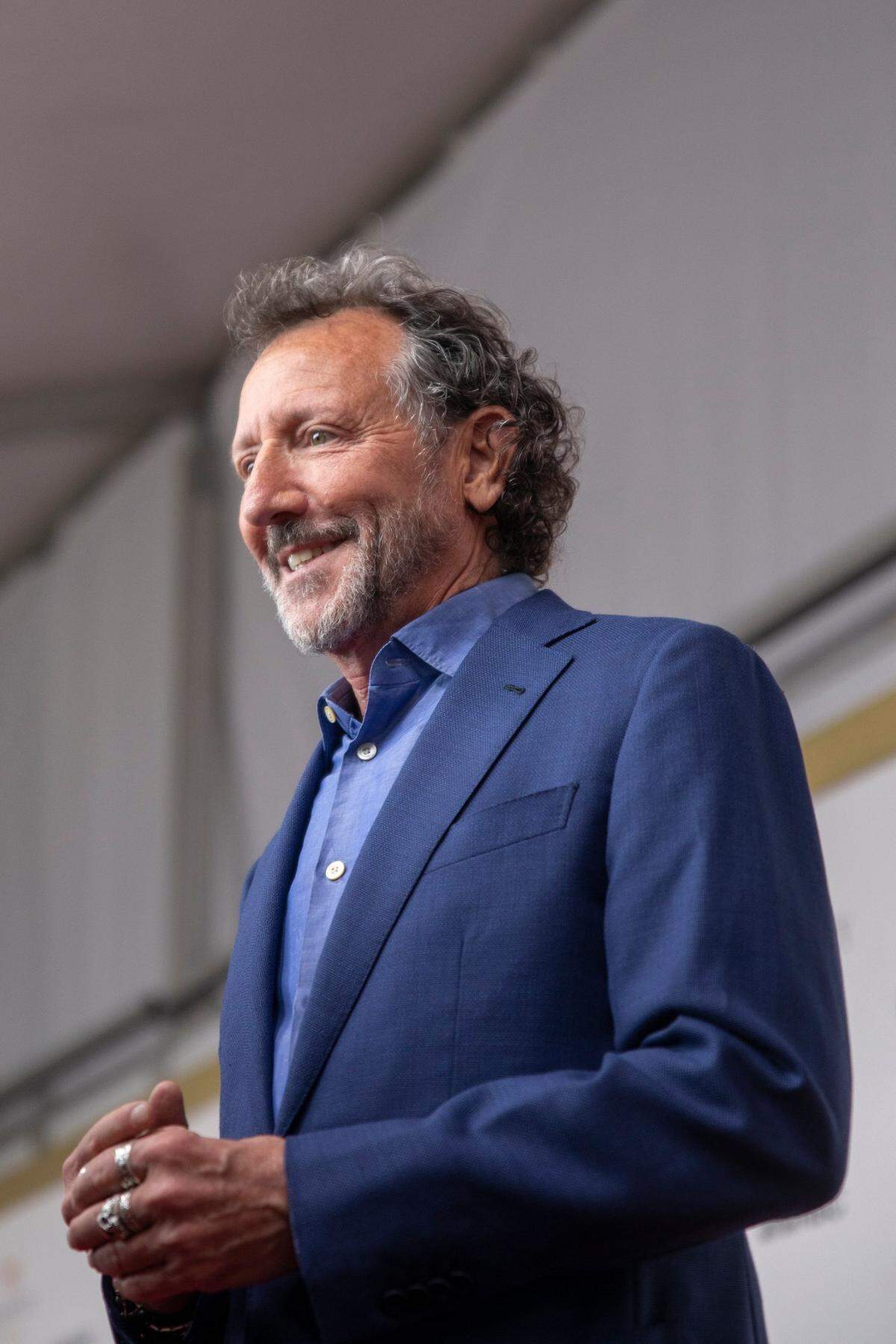 Creator of Pictionary Rob Angel takes to the red carpet at Churchill Downs before the start of 149th Kentucky Derby in Louisville, Kentucky on Saturday, May 6, 2023.