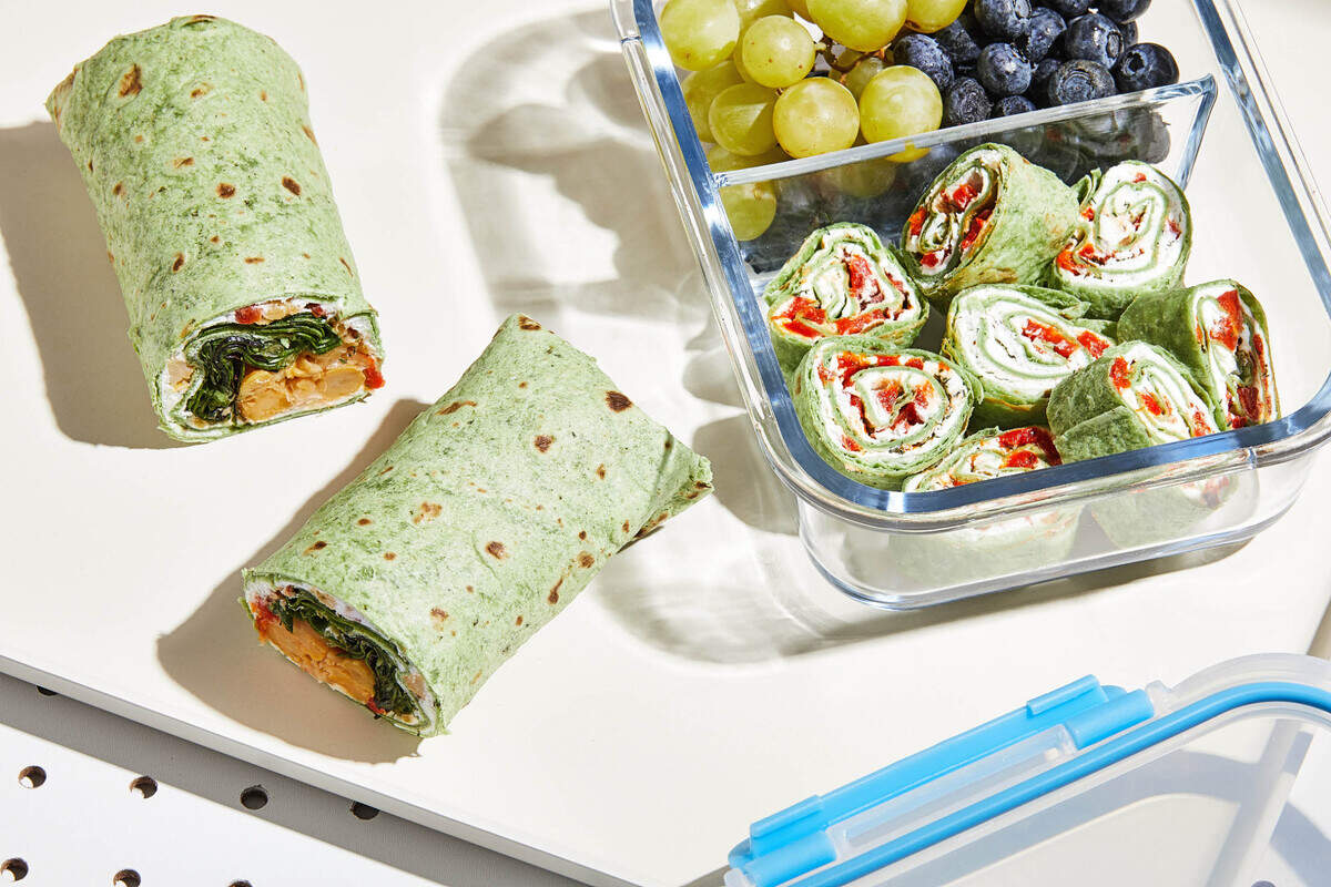 Mediterranean Pinwheels are irresistibly tasty for kids as lunch or a snack. 