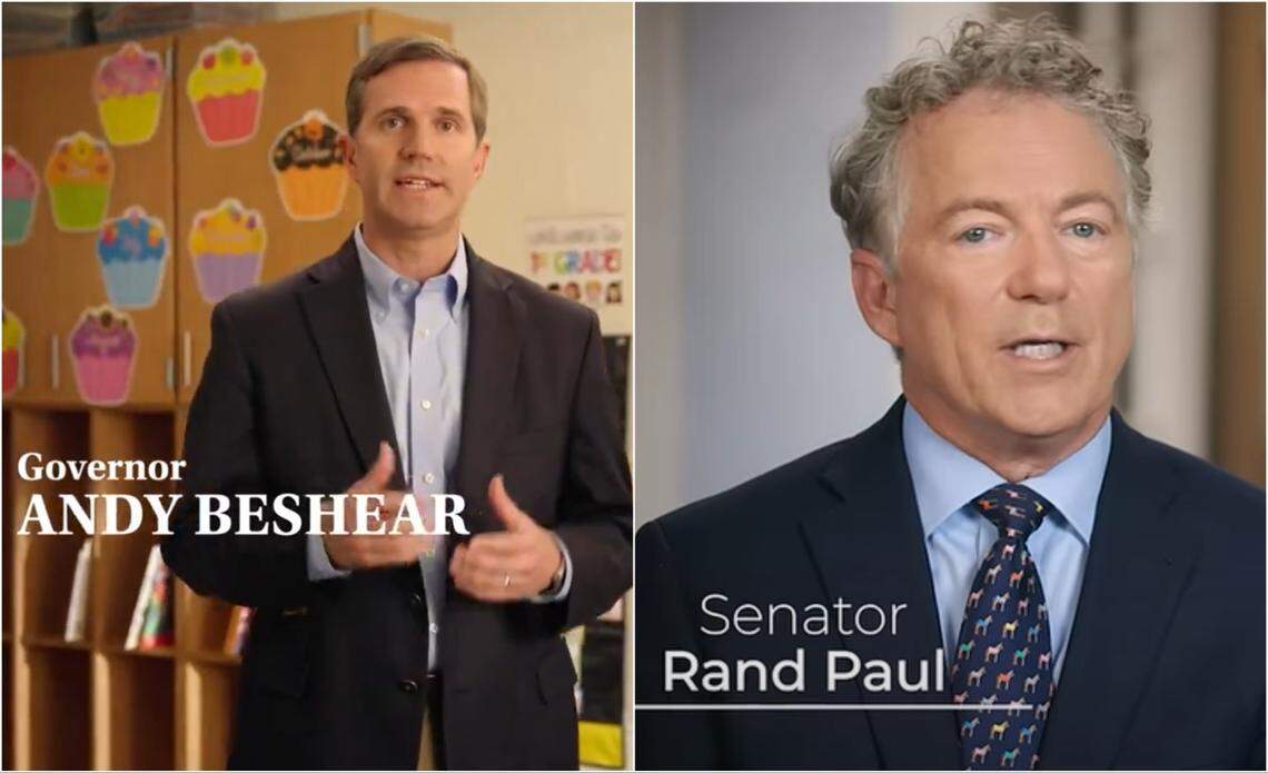 Gov. Andy Beshear and Kentucky Sen. Rand Paul make the case against and for the amendment in opposing television commercials.