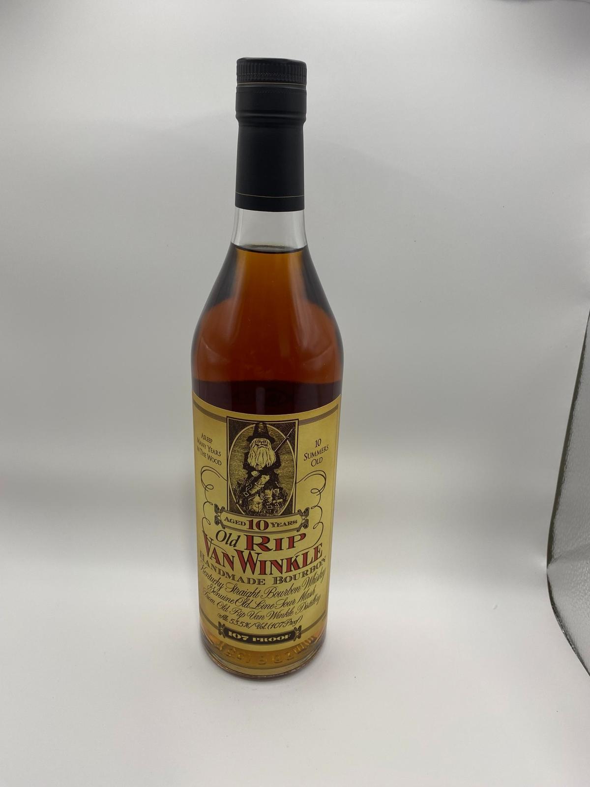 The state of Kentucky is auctioning off this bottle of Old Rip Van Winkle 10 Year and other bottles of bourbon and other spirits seized by the Department of Alcoholic Beverage Control.