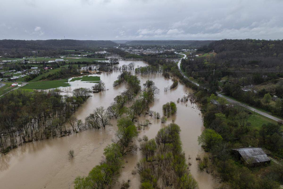 Excessive rainfall flooded parts of Casey County