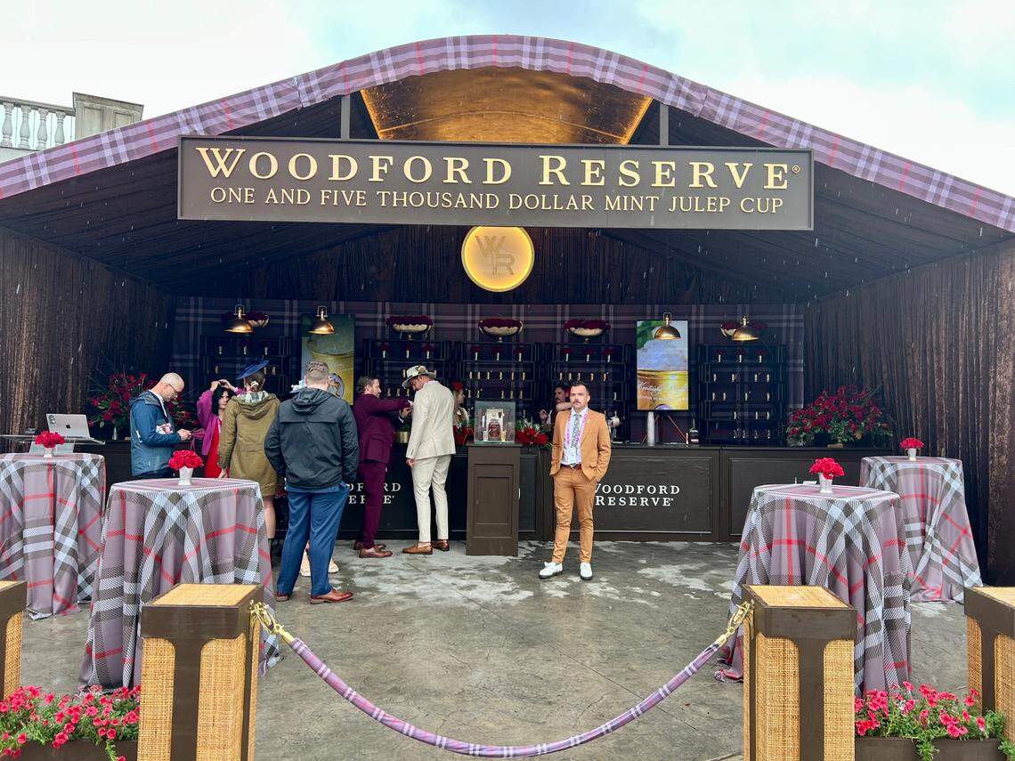 Limited-edition Woodford Reserve mint julep cups were made available for advance purchase at $1,000 and $5,000 price points.