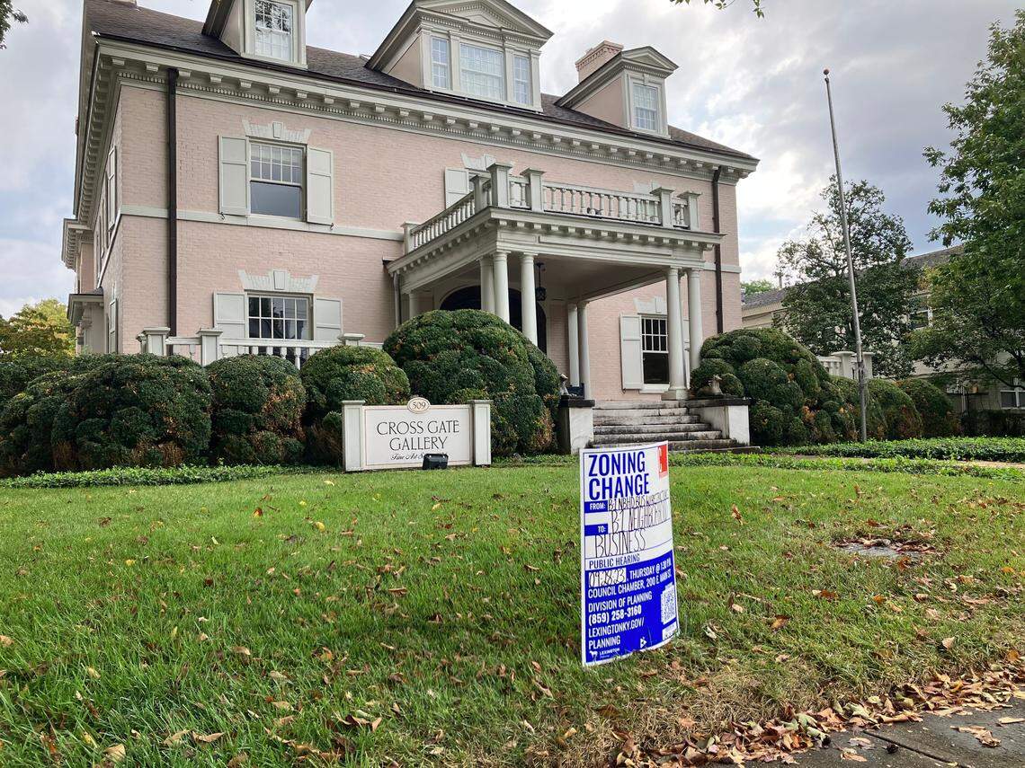 Bell Court neighbors are objecting to a zone change for the Cross Gate Gallery on Main Street. The new owners want to turn the long-time gallery into a members-only club.