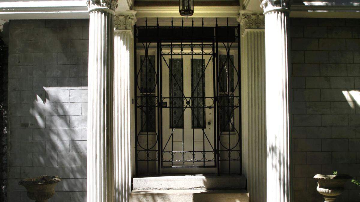 Front entry door shown on Thursday, May 31, 2012 at the historic home called Botherum at 341 Madison Place in Lexington, Ky. Botherum, will be on a Bluegrass Trust for Historic Preservation tour on June 6. It has been purchased by garden designer Jon Carloftis and his partner Dale Fisher who are going to renovate and live there.  Photo by David Perry | Staff
