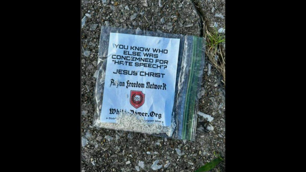 Members of the Kenwick neighborhood found flyers on their sidewalks Sunday morning which promoted white supremacy. 