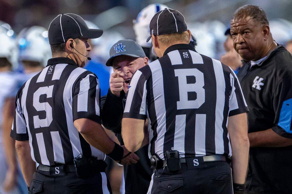 Kentucky coach Mark Stoops said UK has submitted video of a sideline altercation that led to an injury to running back JuTahn McClain to the SEC office.