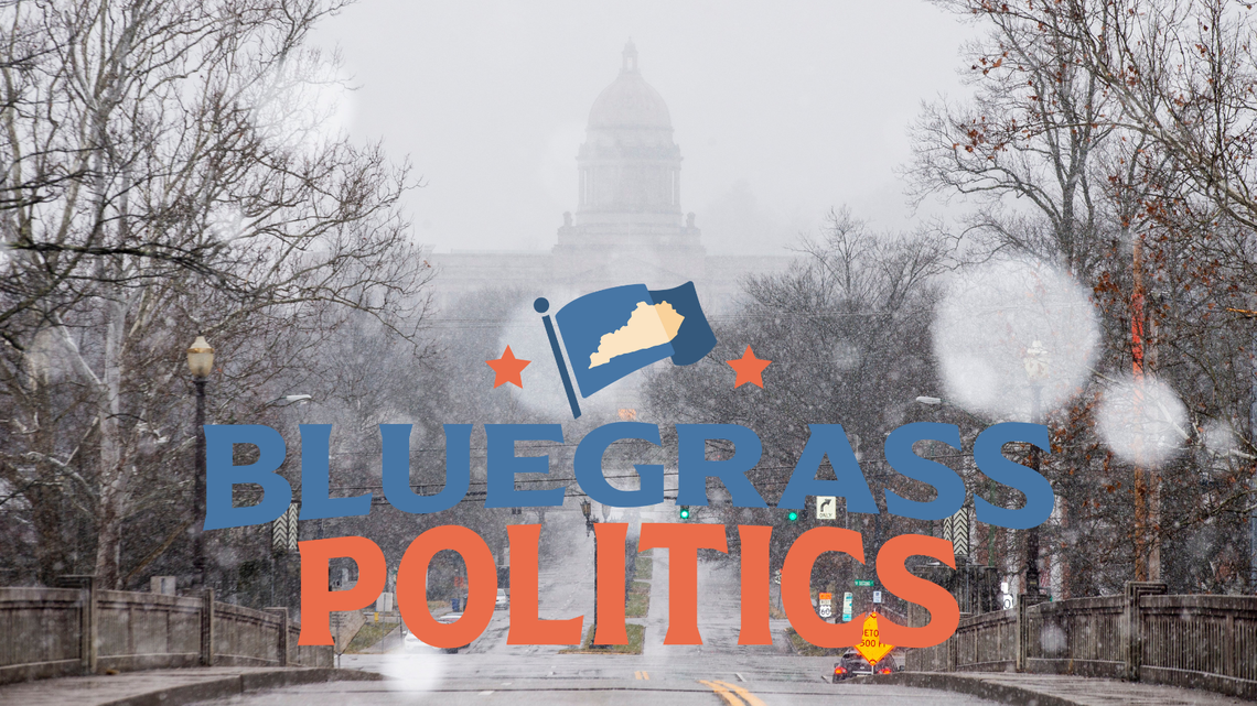 The Kentucky Capitol, as seen on a snowy day in January 2021.