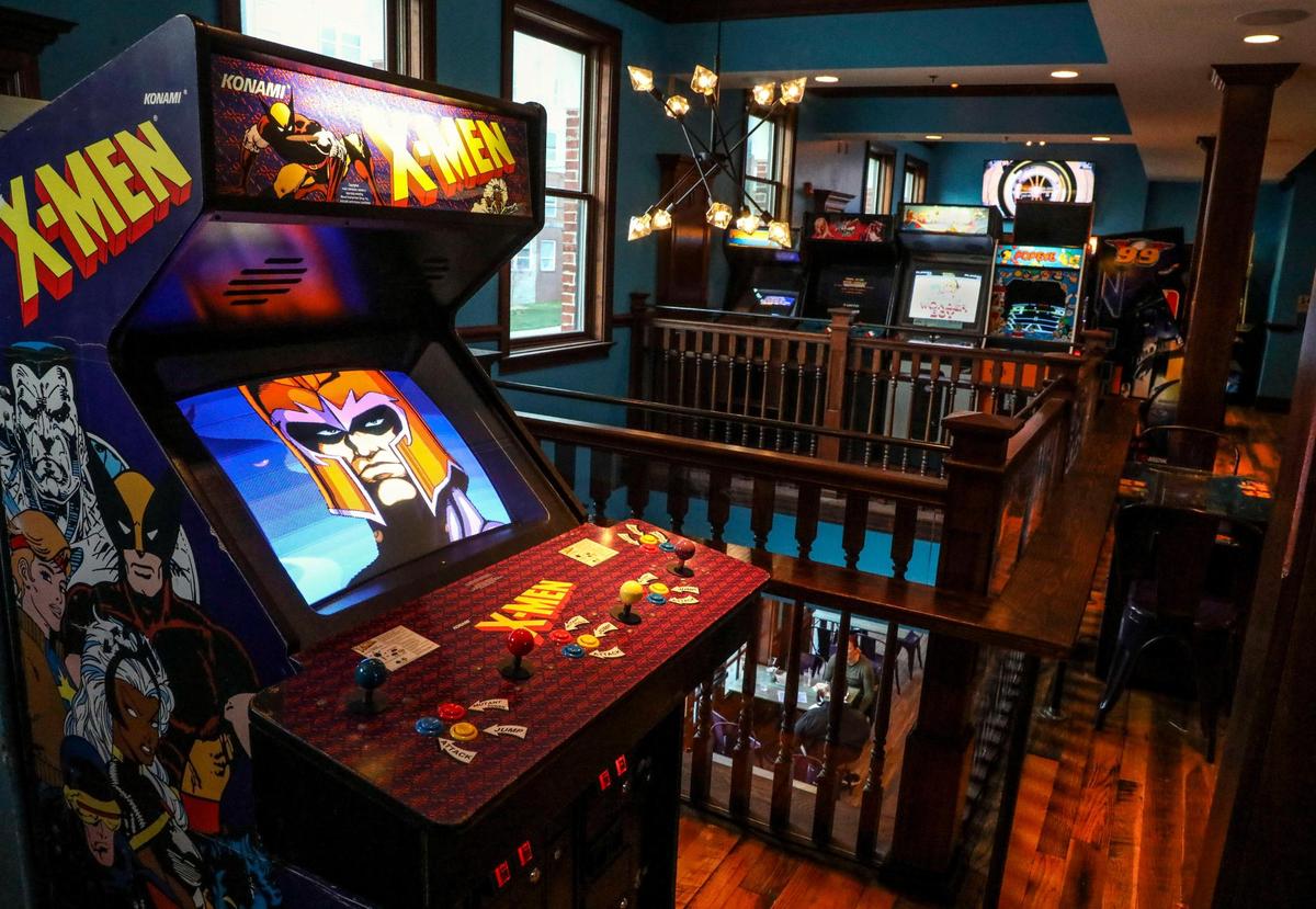 Of the more than 70 old school video games at Tilty Bob’s, many are multi-player.