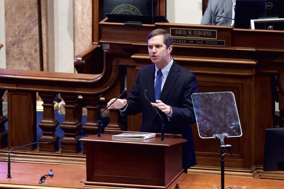 Kentucky Gov. Andy Beshear on Wednesday delivered an optimistic State of the Commonwealth Address to a joint session of the General Assembly.
