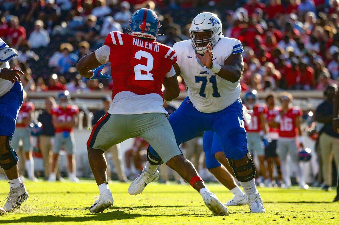 Of Mississippi defensive tackle Walter Nolen (2), Kentucky coach Mark Stoops says, “A different type of dude, he’s special. He’s a first-round (in the NFL draft) guy.”