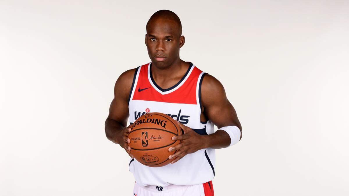 Washington Wizards guard Jodie Meeks posed for a photograph during the team’s media day on Monday, Sept. 24, 2018.