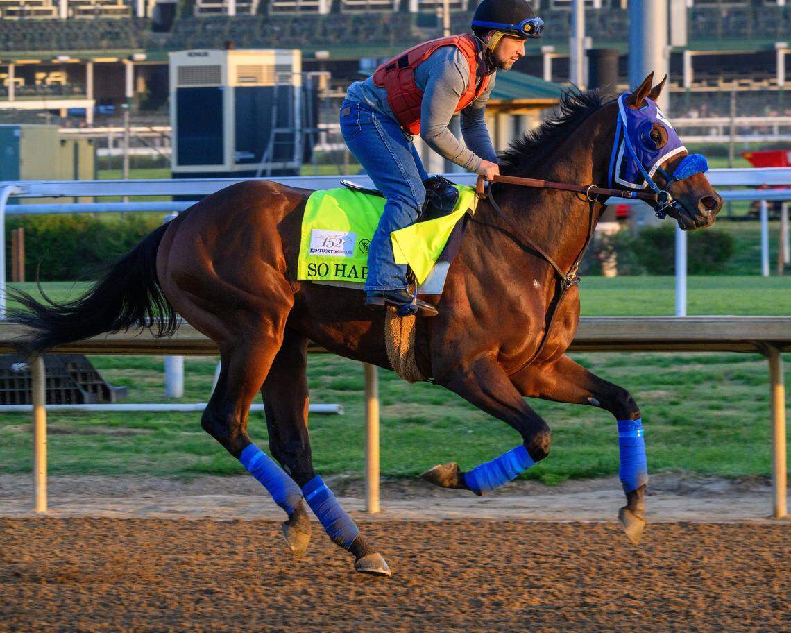 So Happytraining at Churchill Downs on April 23, 2026. 