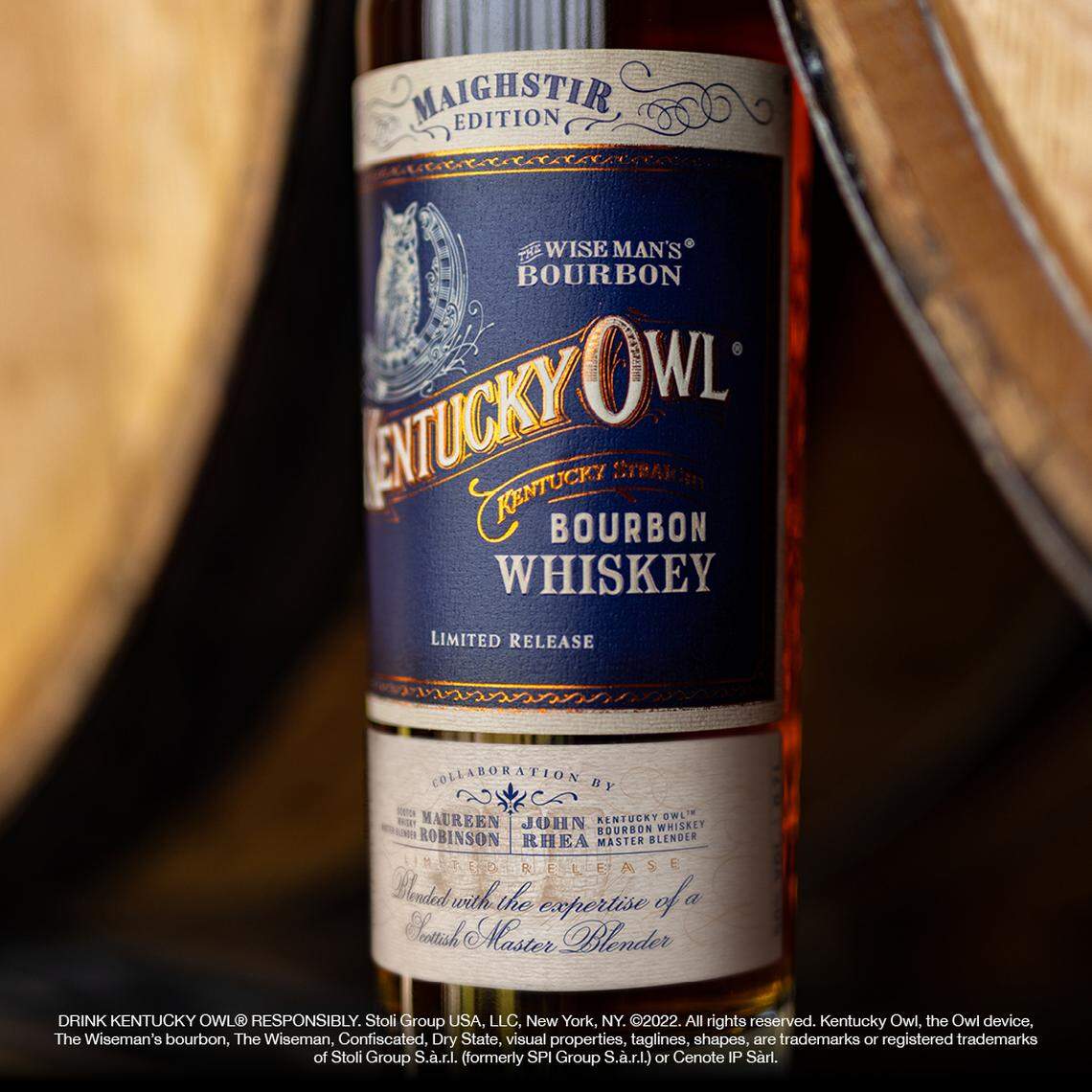Kentucky Owl Maighstir Edition is the third international collaboration limited edition release. This one pays homage to Scotch whisky, blending bourbons to create a flavor profile reminiscent of Scotland’s best.