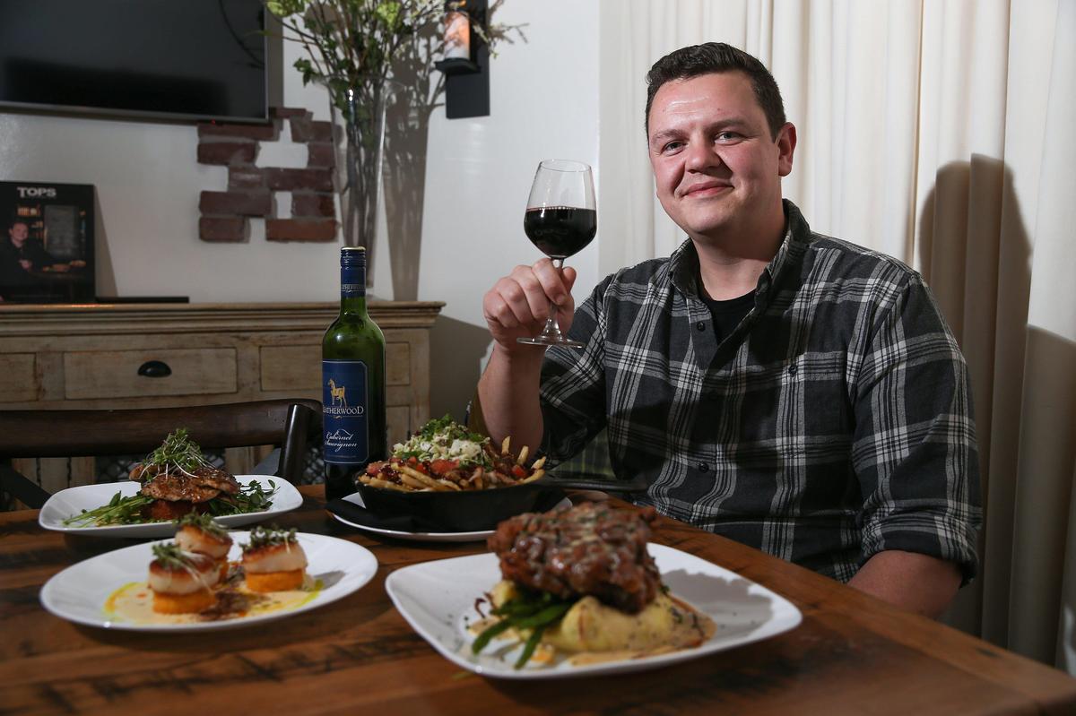 Chef and co-owner Craig de Villiers in the private dining room at Graze.
