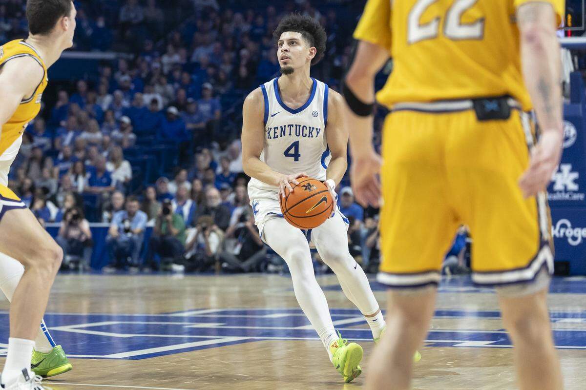 Kentucky guard Koby Brea is shooting 20-for-27 from 3-point range after five games as a Wildcat.