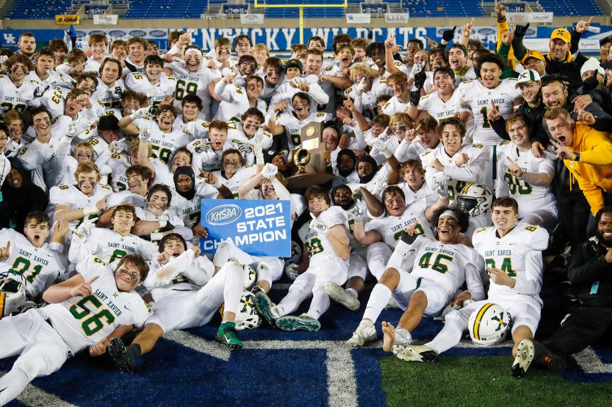 The St. Xavier Tigers finished their championship season 14-1, avenging their only loss, to Male, in the Class 6A title game.