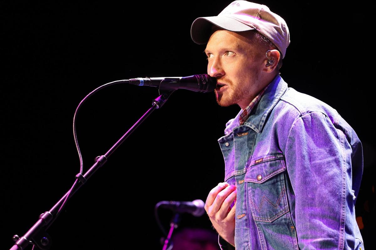 Tyler Childers performs during the Kentucky Rising benefit concert at Rupp Arena in Lexington, Ky., Tuesday, Oct. 11, 2022. (Photo by James Crisp)