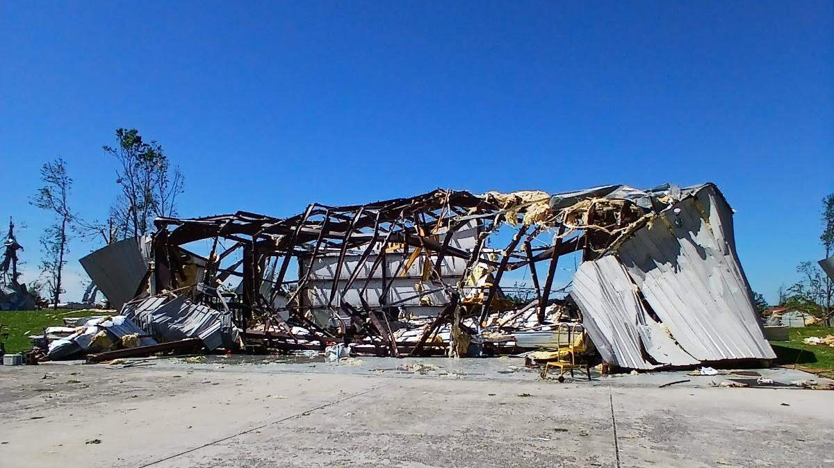 Cleanup begins as London-Corbin Airport damaged by storms, presumed tornado