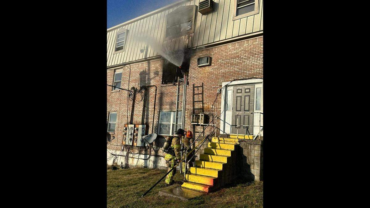 Winchester firefighters respond to a fire at a local apartment complex. The fire caused heavy damage, but no injuries were reported.