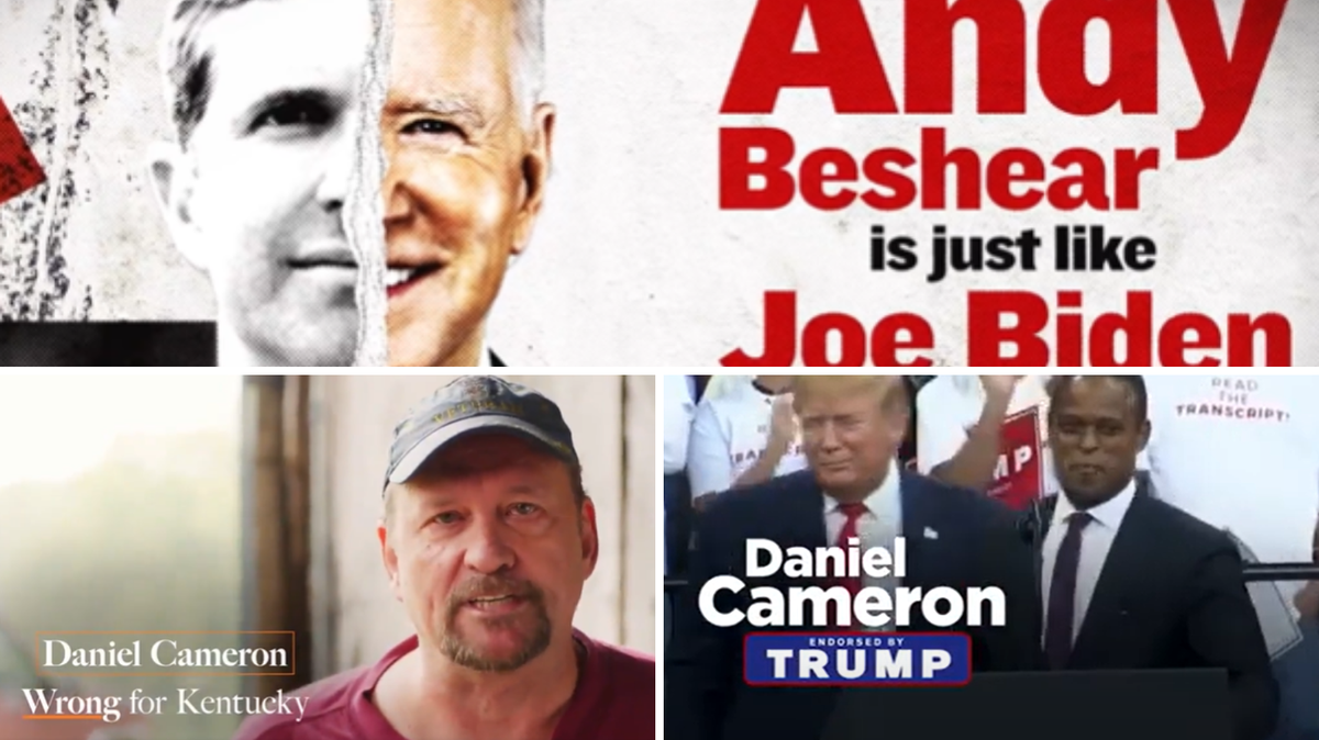 With less than four weeks until the Kentucky gubernatorial election between Democrat Andy Beshear and Republican Daniel Cameron, several new commercials have been released by political action committees Club for Growth Action, Defending Bluegrass Values and Kentucky Values.