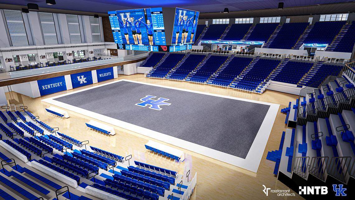 A rendering released by UK shows the layout for STUNT meets in the renovated Memorial Coliseum starting in 2024.