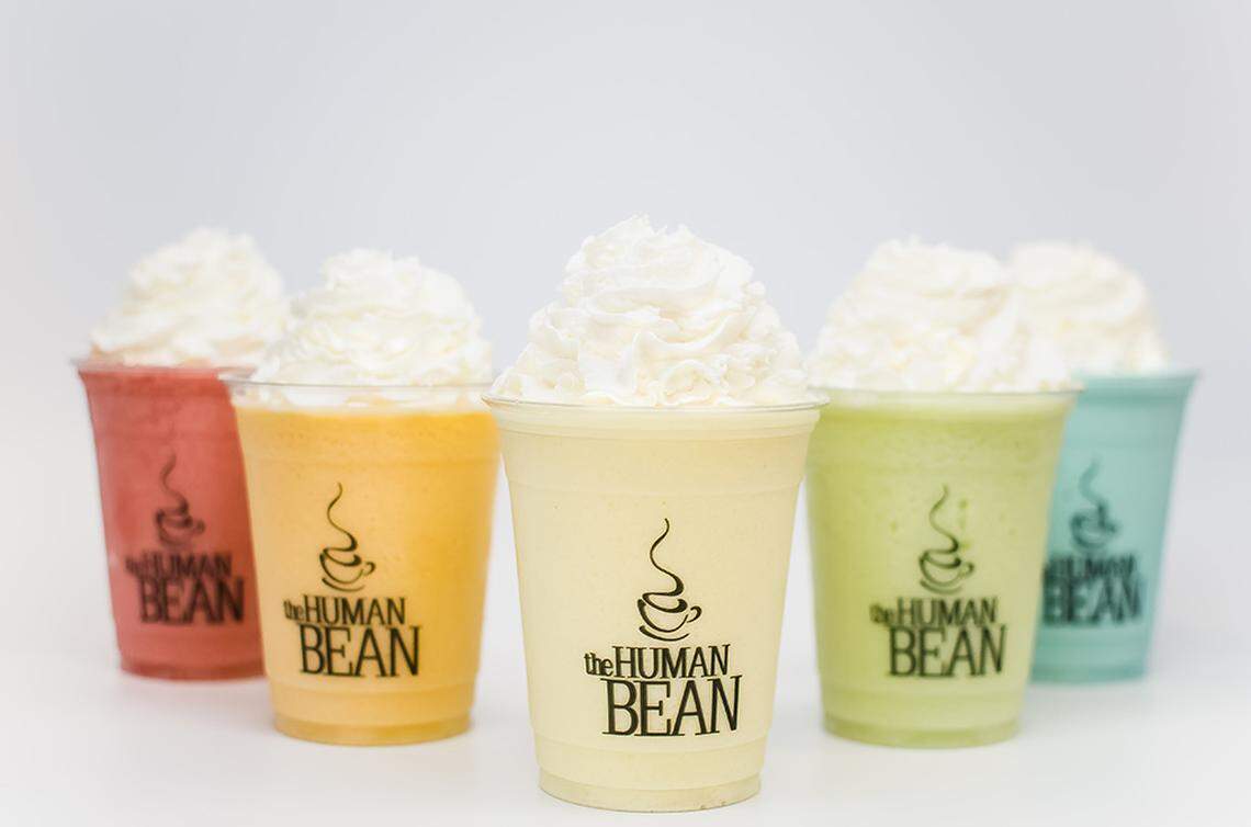 The Human Bean, a new coffee chain coming to Lexington, sells fruit smoothies, teas and specialty coffee drinks.