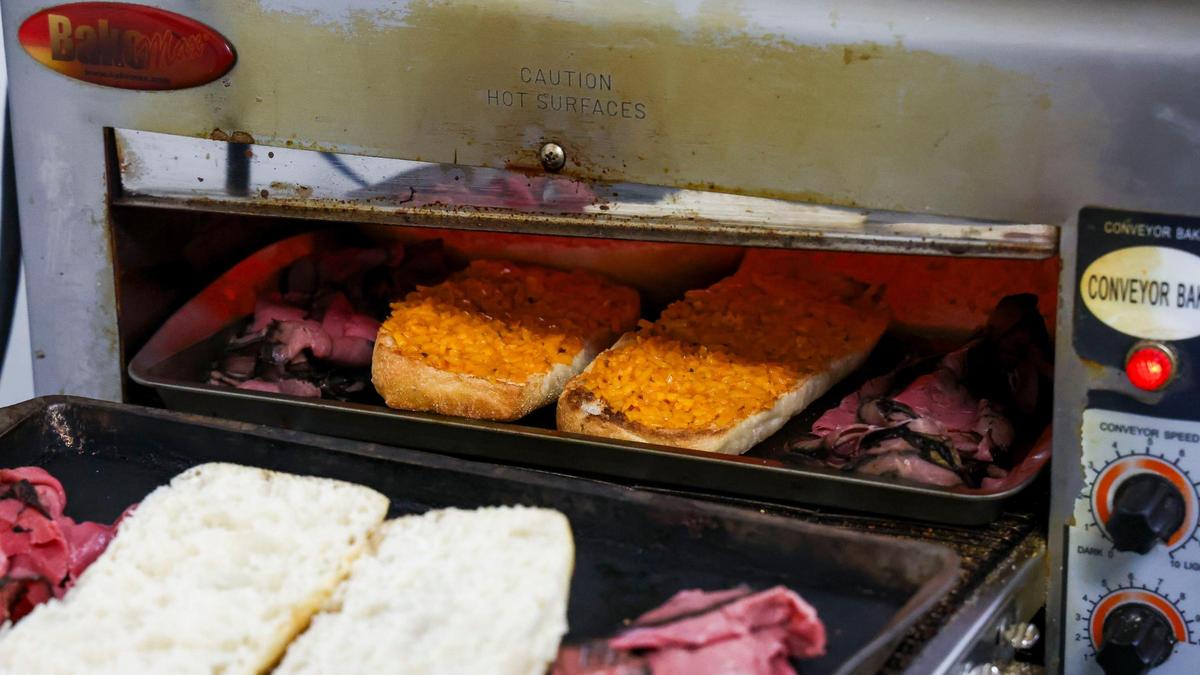 All of the sandwiches at Dad’s Favorites Deli are toasted and use the homemade cheese spreads made by the local deli.