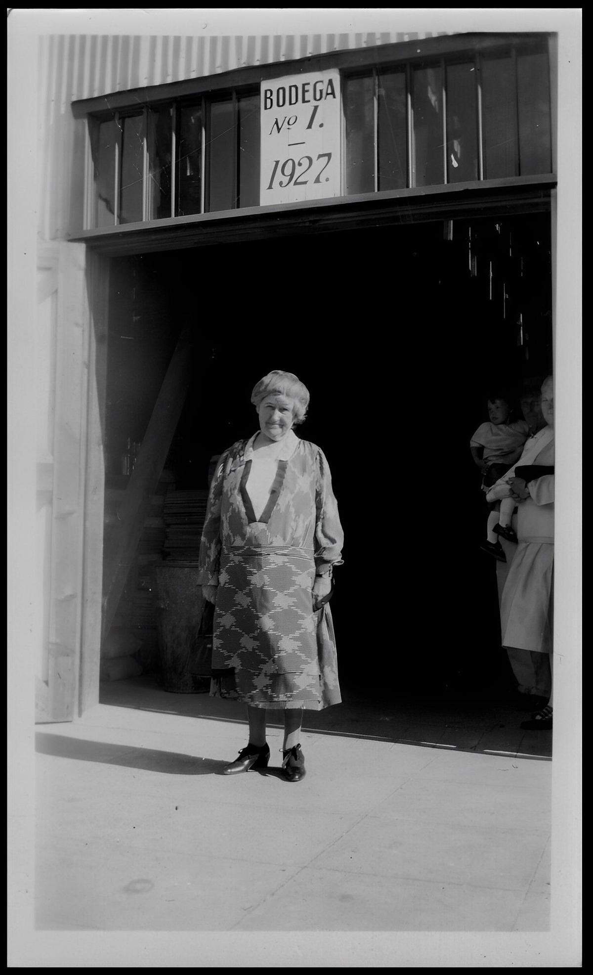 Mary Dowling at her distillery in Mexico, where she moved it during Prohibition.