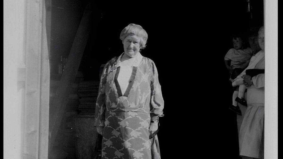 Mary Dowling at her distillery in Mexico, where she moved it during Prohibition.
