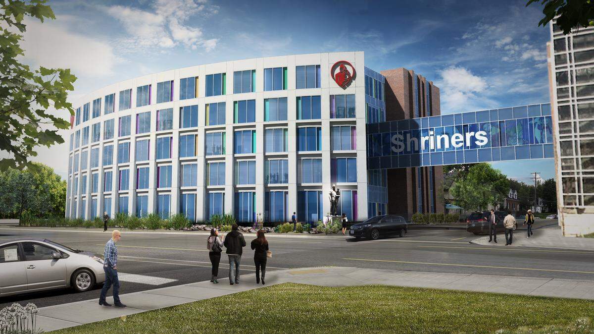 A rendering of the Shriners Hospitals for Children Medical Center; more than $6 million has been raised for the project.