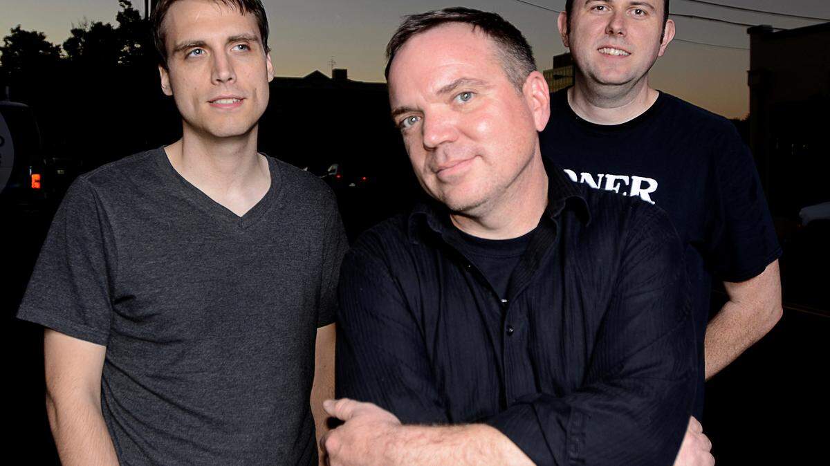 Palisades are bassist Mark Richardson, guitarist and lead singe Scott Whiddon and drummer Neil Bell. Palisades are set to release the new EP "Handshake Codes" with a party Sept. 27 at the Green Lantern Bar. Photo by Rich Copley | staff.